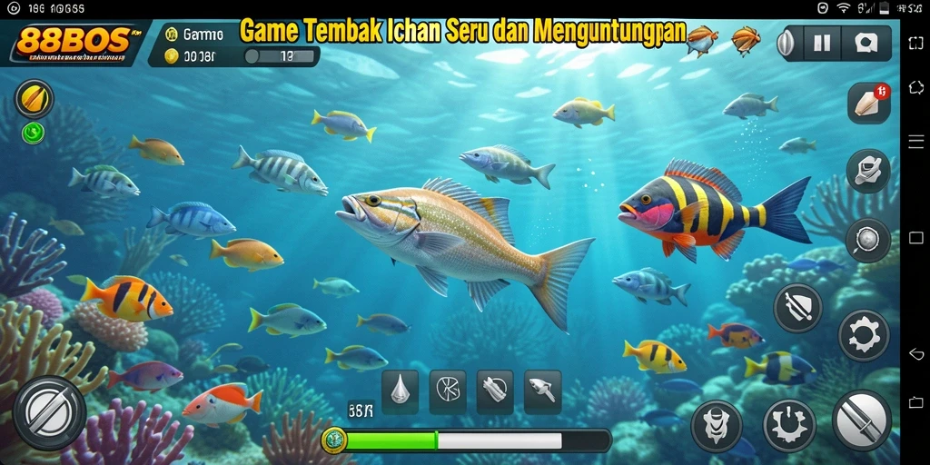 Tampilan gameplay seru dari game Tembak Ikan 88BOS.