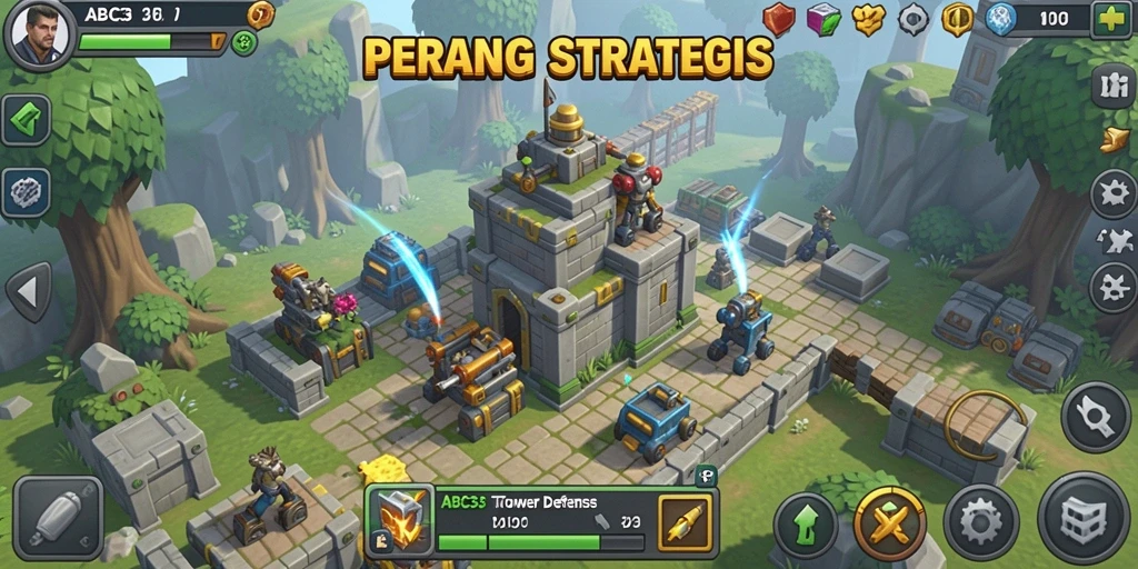 Tampilan gameplay ABC33 yang menegangkan dengan strategi yang menantang.