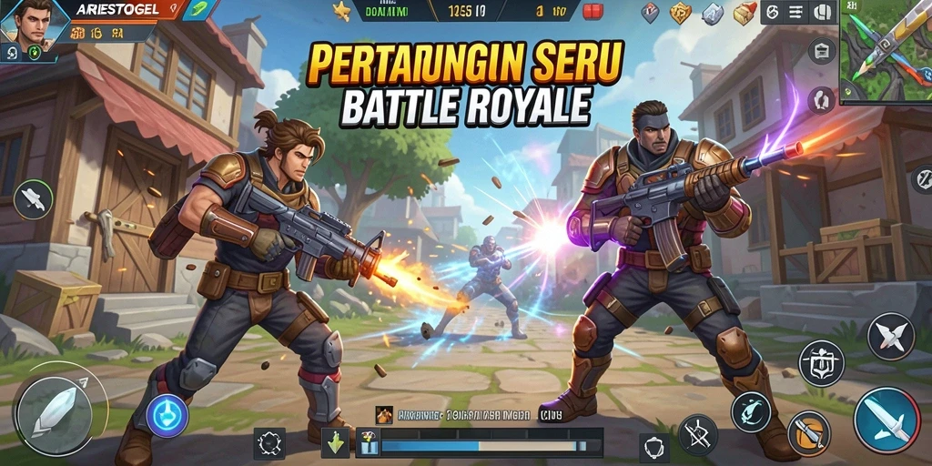 Gameplay seru ARIESTOGEL di arena Battle Royale.