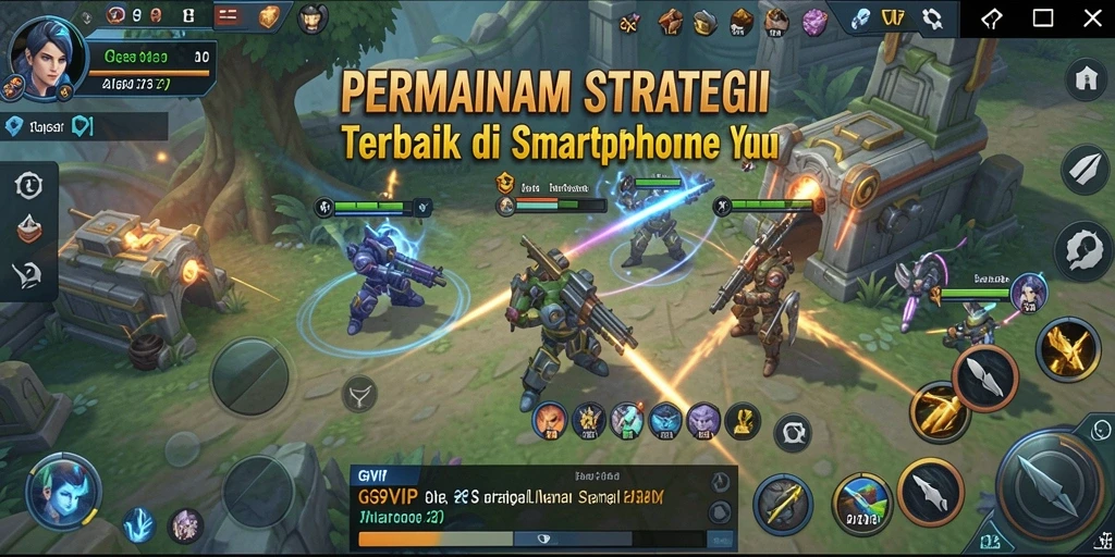 Tampilan menawan gameplay G9VIP dengan pertempuran strategi.