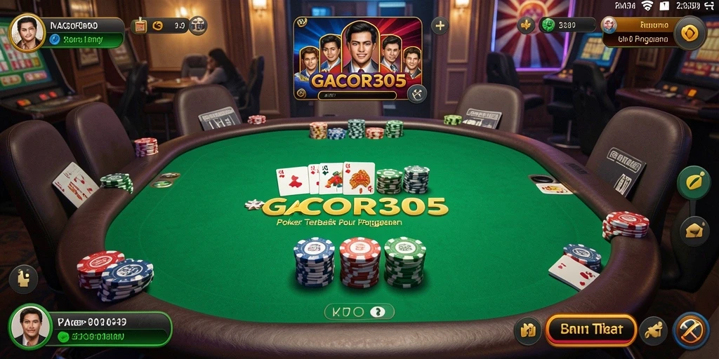 Screenshot GACOR305 menampilkan aksi seru permainan Poker yang menghibur.