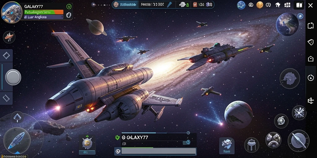 Gameplay GALAXY77 yang seru dan penuh petualangan.