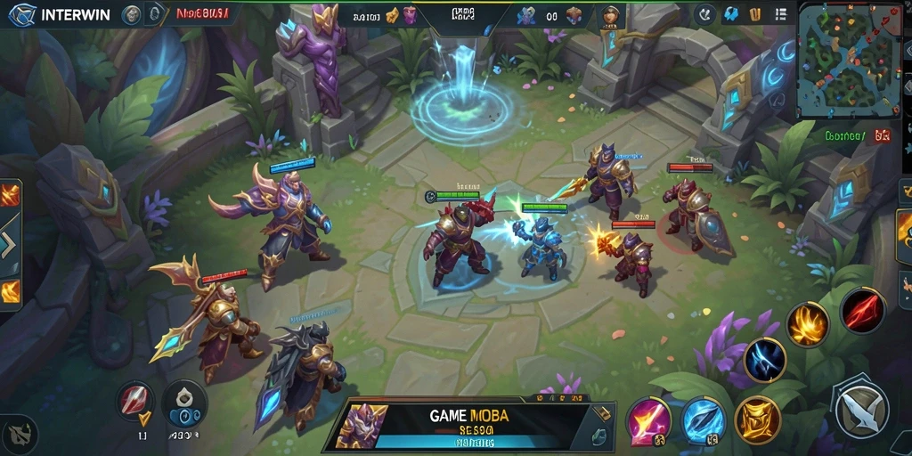 Tampilan menarik gameplay seru dari INTERWIN MOBA.