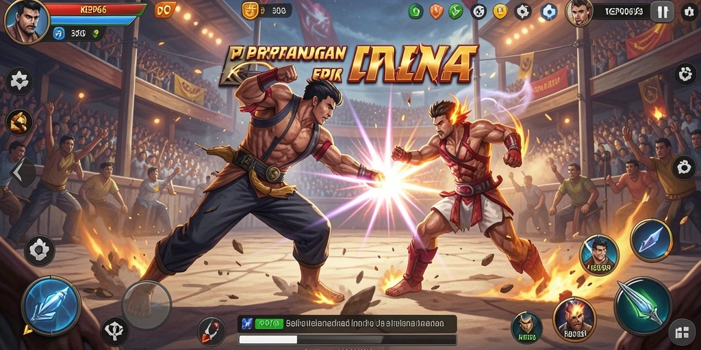 Gameplay KEPO66 dengan pertarungan yang intens dan karakter beragam.
