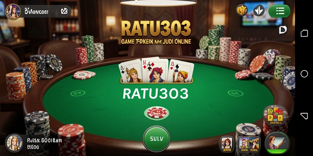 Tampilan gameplay RATU303 yang menarik dan seru saat bermain poker.