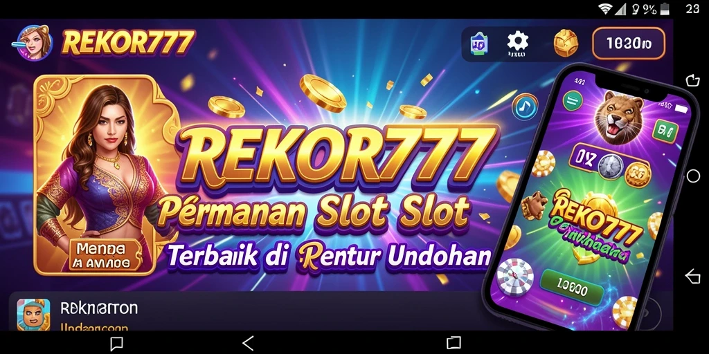 Tampilan gameplay menarik dari REKOR777 di layar smartphone.