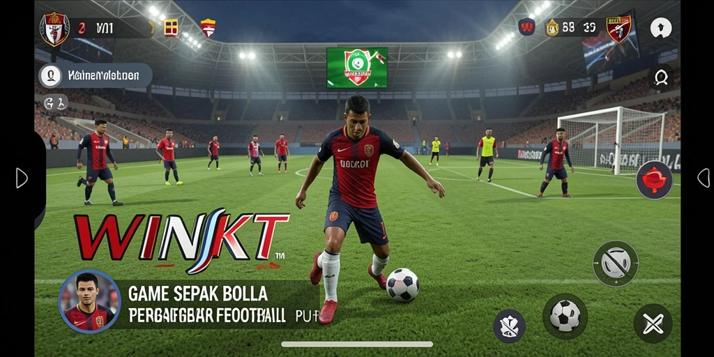 Tangkapan layar WINJKT menampilkan aksi sepak bola yang mendebarkan.