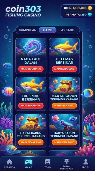 Screenshot antarmuka coin303 yang menarik.