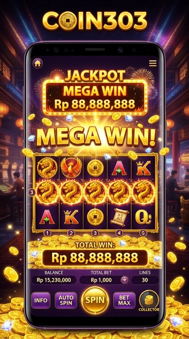 Tampilan aplikasi coin303 saat menampilkan daftar kategori aplikasi.